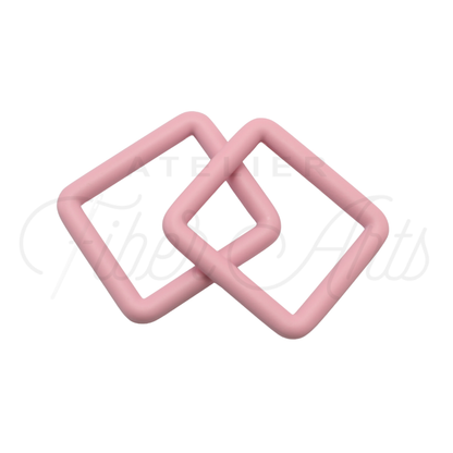 THICC(est) Rectangle Ring - 25mm (1inch) - LIGHT PINK - 4PCS at Atelier Fiber Arts