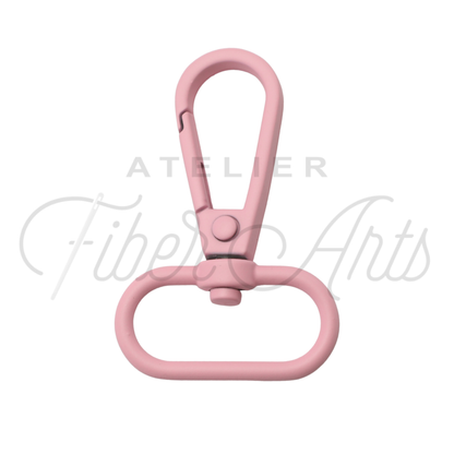 Swivel Hooks - Oval Bottom - 25mm (1in) - Light Pink - 2 pcs at Atelier Fiber Arts