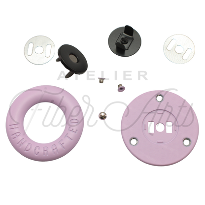 Lifesaver Handcrafted Magnetic Snap in Lilac - 1 set at Atelier Fiber Arts