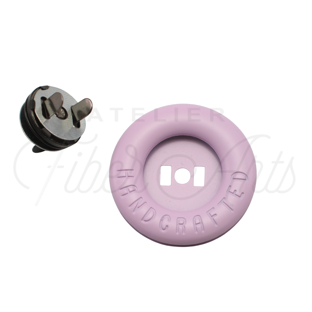 Lifesaver Handcrafted Magnetic Snap in Lilac - 1 set at Atelier Fiber Arts