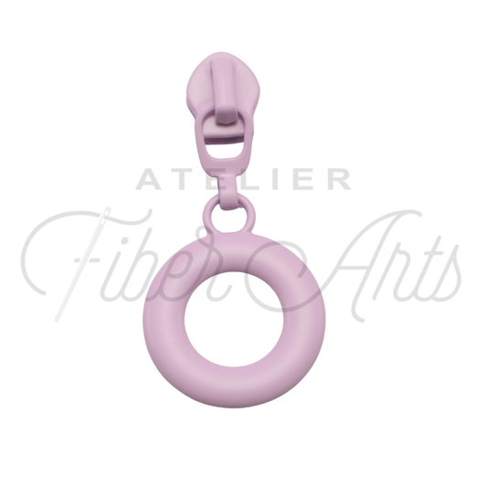 #5 Lifesaver Zipper Pull in Lilac at Atelier Fiber Arts