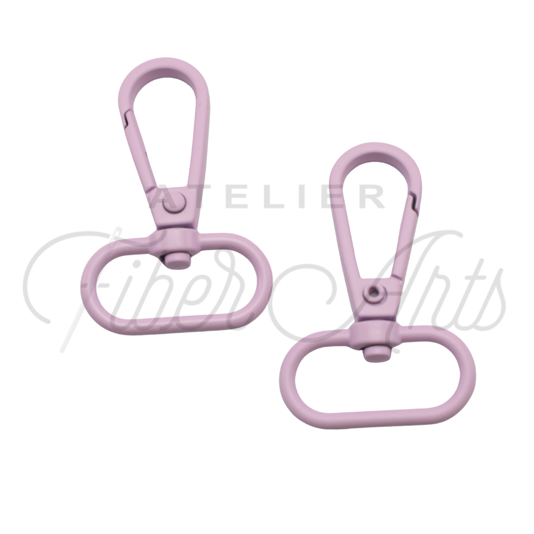 Swivel Hooks - Oval Bottom - 25mm (1in) - Lilac - 2 pcs at Atelier Fiber Arts