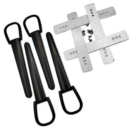 Long Strap Anchors - Matte Black - 4 per pack at Atelier Fiber Arts