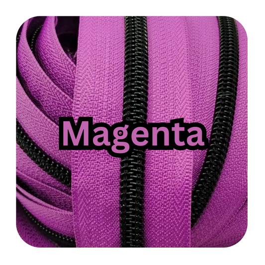 #5 Zipper - Magenta - by the meter Atelier Fiber Arts