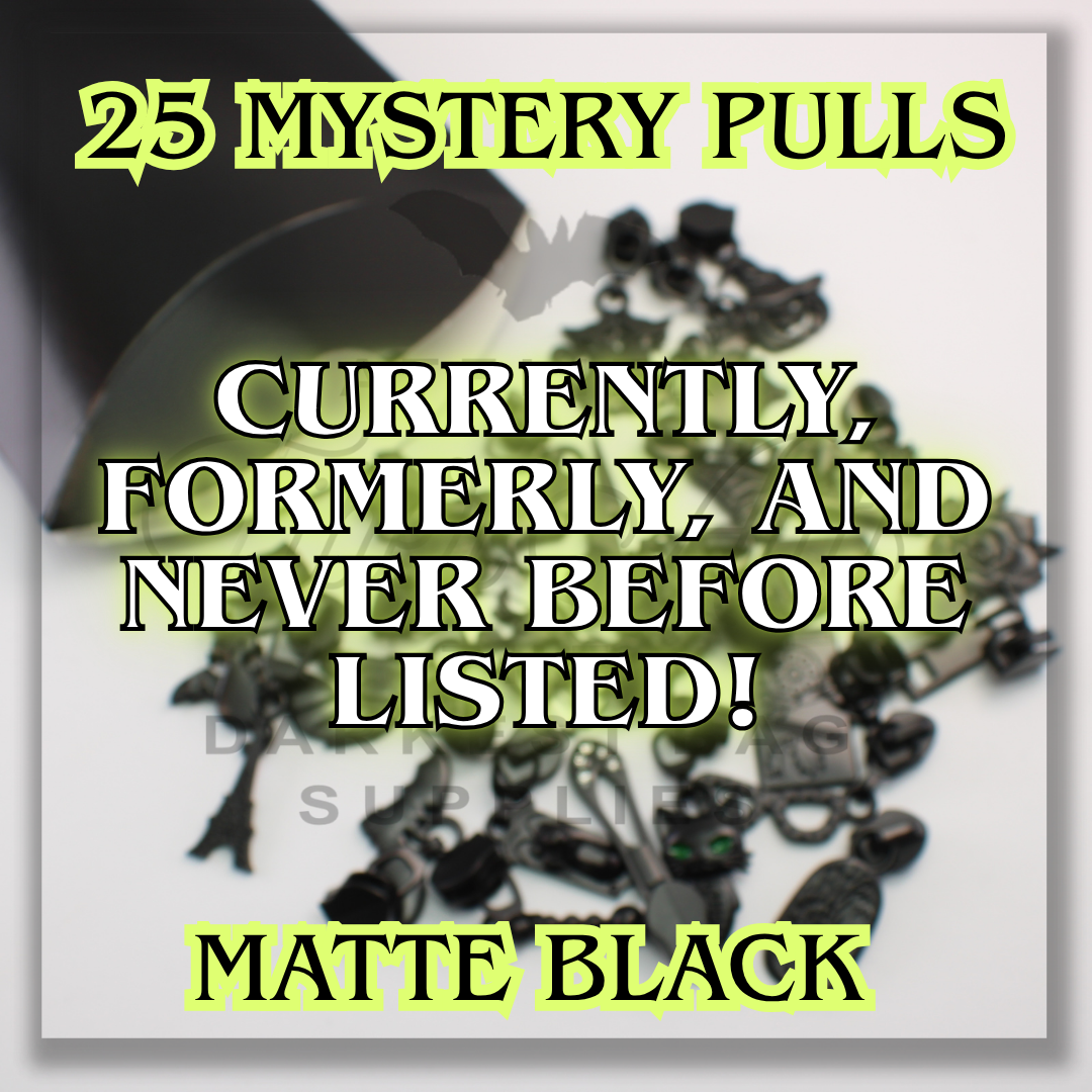 Mystery Pulls - 25 pcs - Matte Black at Atelier Fiber Arts