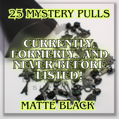 Mystery Pulls - 25 pcs - Matte Black at Atelier Fiber Arts
