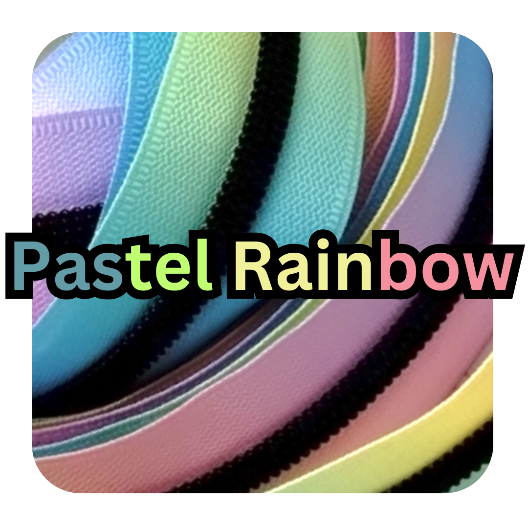 #5 Zipper - Pastel Rainbow - by the meter Atelier Fiber Arts