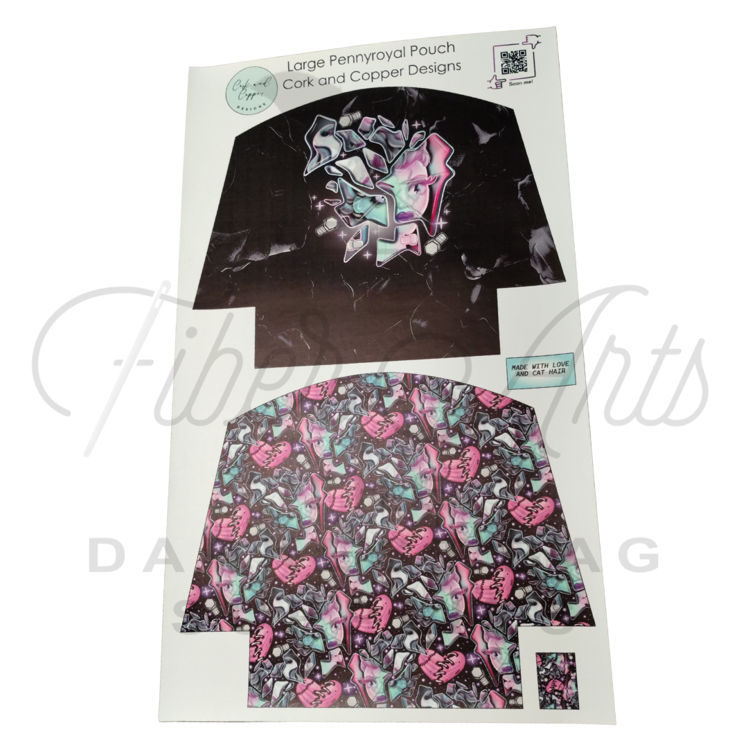 Pennyroyal Pouch - Cut and Sew - Large - Smooth Finish - Broken Heart at Cork and Copper Designs