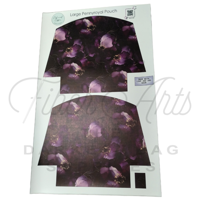 Pennyroyal Pouch - Cut and Sew - Large - Smooth Finish - Purple Pansy at Cork and Copper Designs