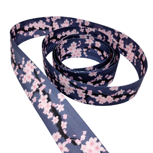 Cherry Blossom Webbing - 38mm (1.5in) sold by the meter - LAST CHANCE Atelier Fiber Arts