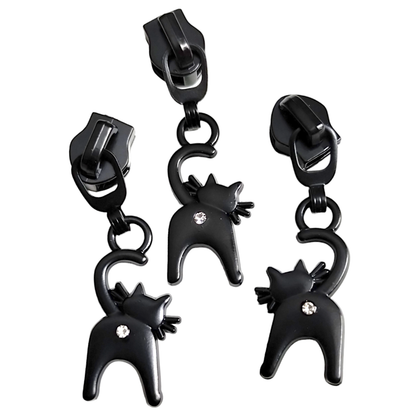 IN PRODUCTION #5 Twinkle Toot Zipper Pulls in Matte Black at Atelier Fiber Arts