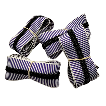 #5 Zipper - Stripes in Dark Purple - by the meter - LAST CHANCE Atelier Fiber Arts