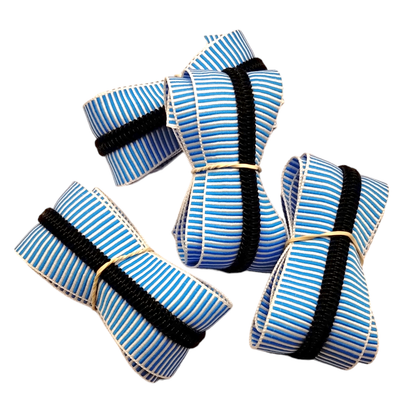 #5 Zipper - Stripes in Blue - by the meter - LAST CHANCE Atelier Fiber Arts