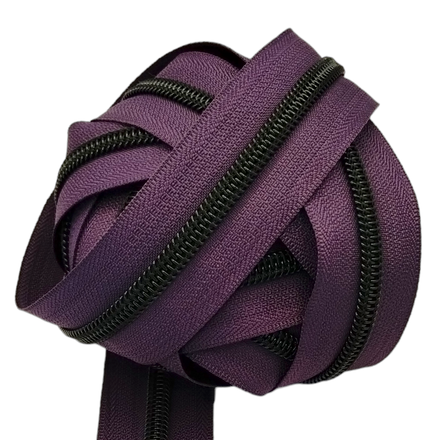 #5 Zipper - Darkest Purple - by the meter Atelier Fiber Arts