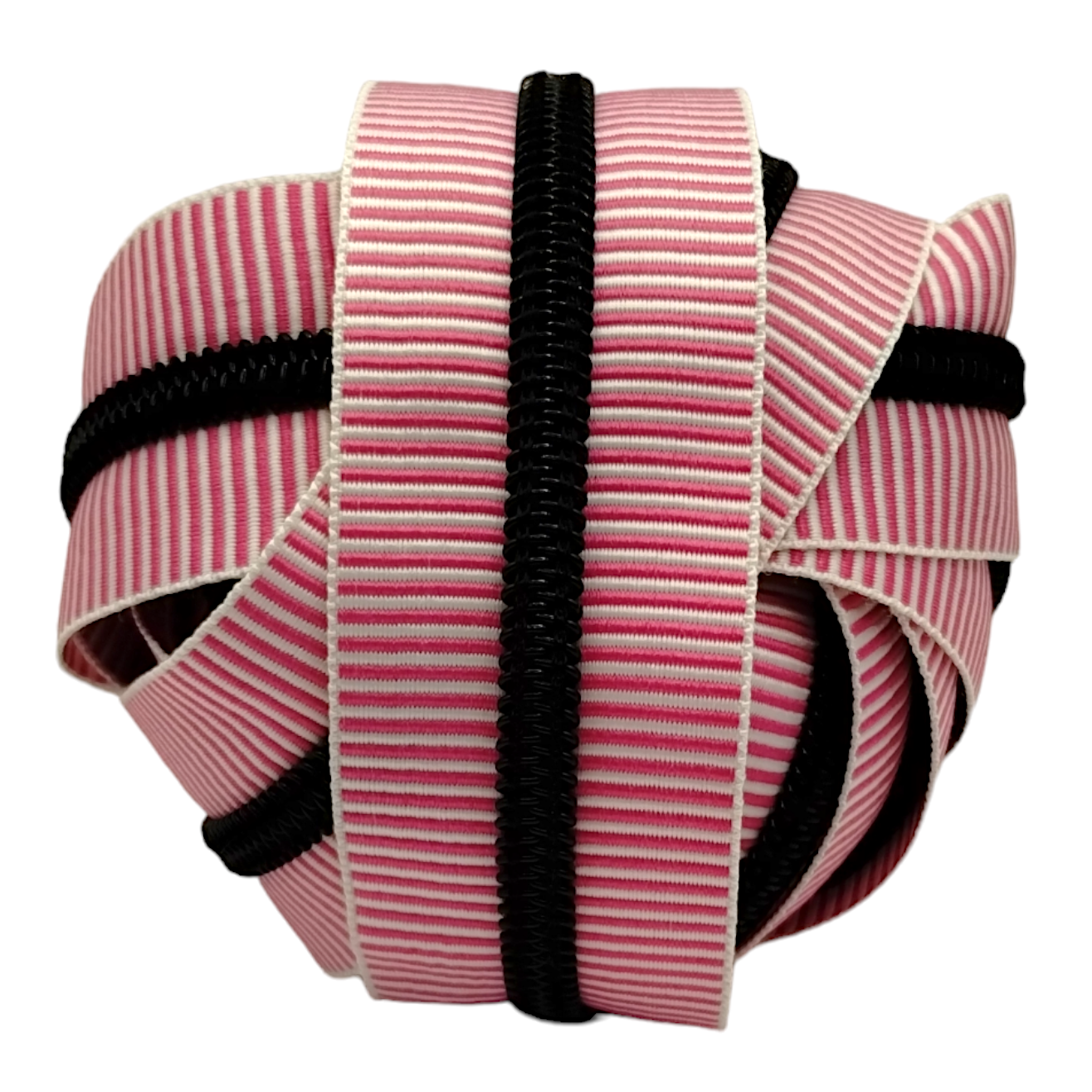 #5 Zipper - Stripes in Pink - by the meter - LAST CHANCE Atelier Fiber Arts