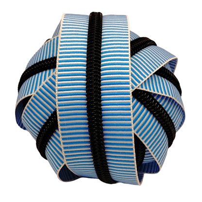 #5 Zipper - Stripes in Blue - by the meter - LAST CHANCE Atelier Fiber Arts