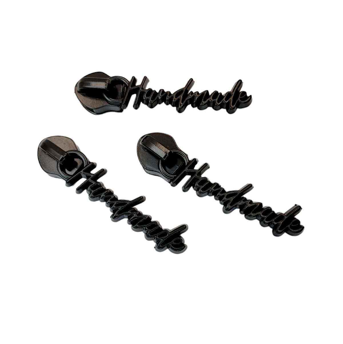 #5 Handmade Zipper Pulls in Matte Black at Atelier Fiber Arts