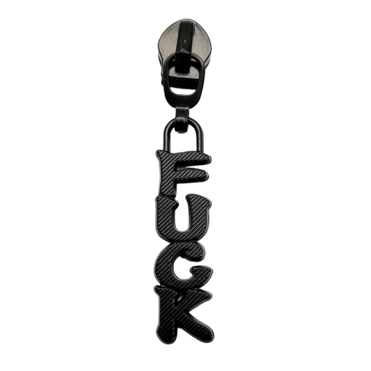#5 Rhymes With Duck Nylon Zipper Pulls Matte Black - 3pcs Atelier Fiber Arts