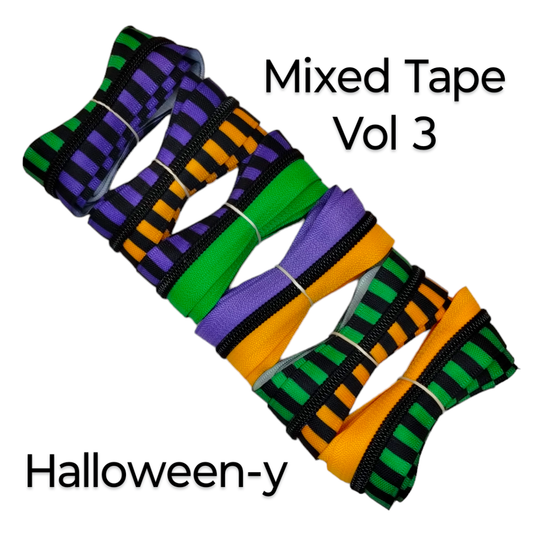 Zipper Bundle - MIX TAPE - VOL 3 - Halloween-y - 1m x 6pcs Atelier Fiber Arts