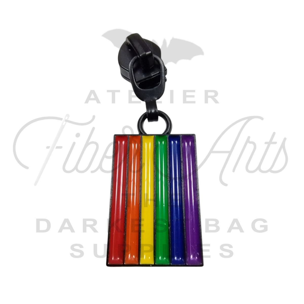 Rambo Rlag #5 Rainbow Flag Zipper Pulls in Matte Black and Rainbow Enamel ...