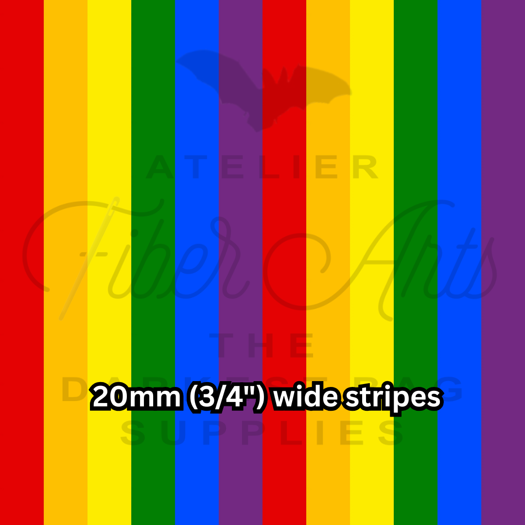 PRE-SALE Waterproof Oxford - Rainbow Stripes at Atelier Fiber Arts