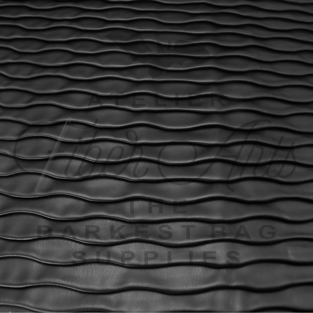 Black Ripple Vinyl - 18" x 55" at Atelier Fiber Arts