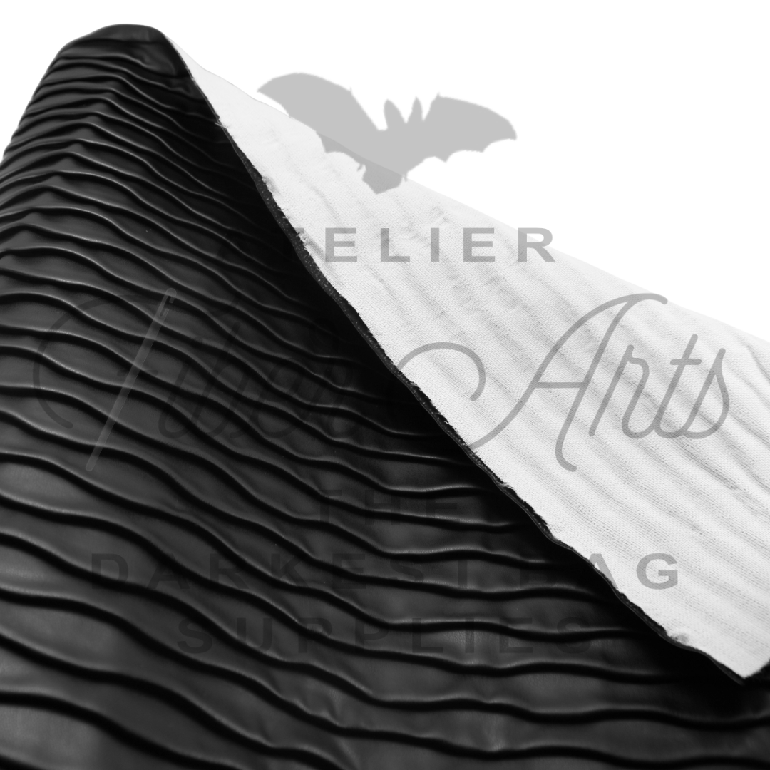 Black Ripple Vinyl - 18" x 55" at Atelier Fiber Arts