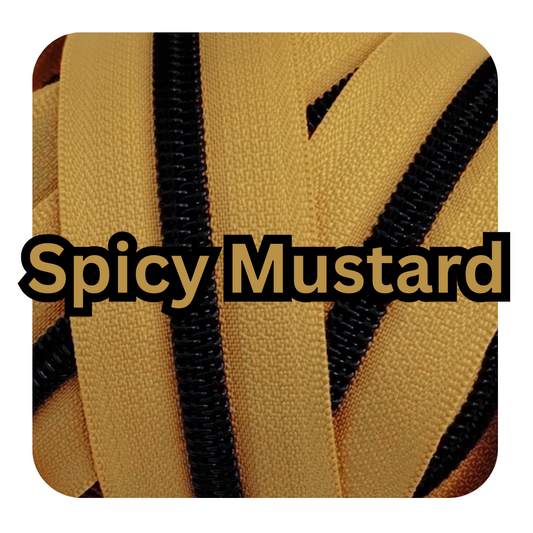 #5 Zipper - Spicy Mustard - by the meter Atelier Fiber Arts