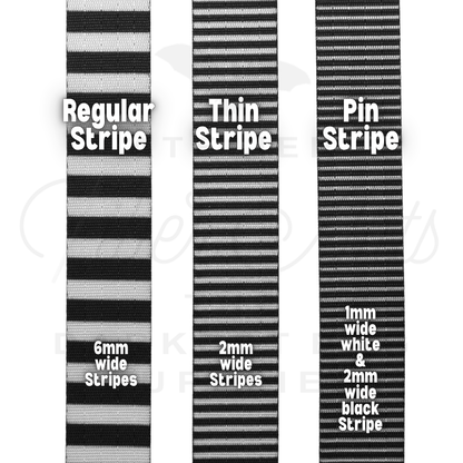 Webbing - Thin Stripes - 25mm (1in) sold by the meter at Atelier Fiber Arts