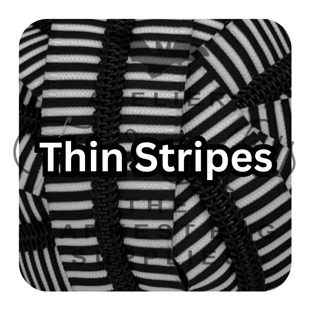 B&W Thin Stripes with Black Teeth WHOLESALE at Atelier Fiber Arts