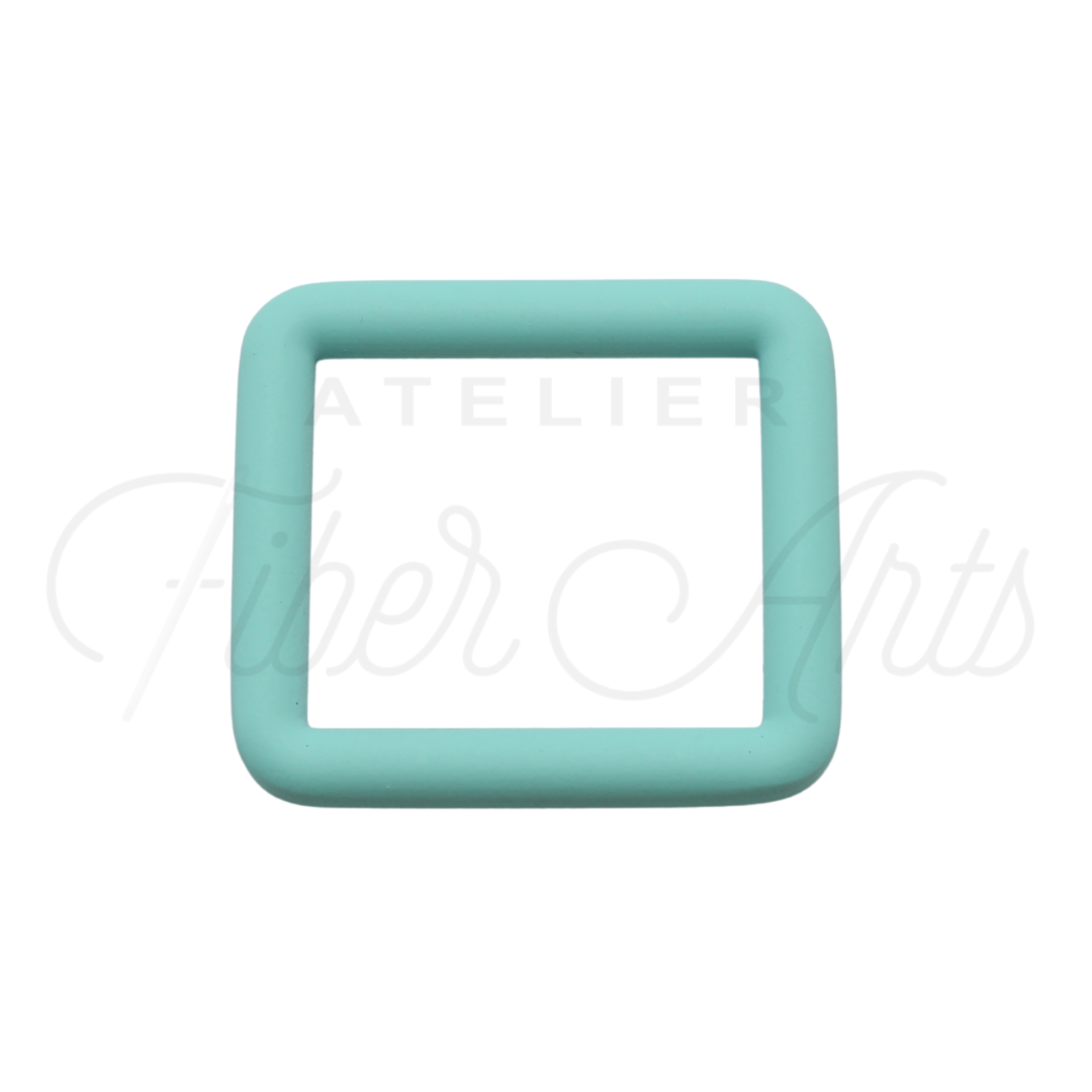 THICC(est) Rectangle Ring - 25mm (1inch) - TURQUOISE - 4PCS at Atelier Fiber Arts