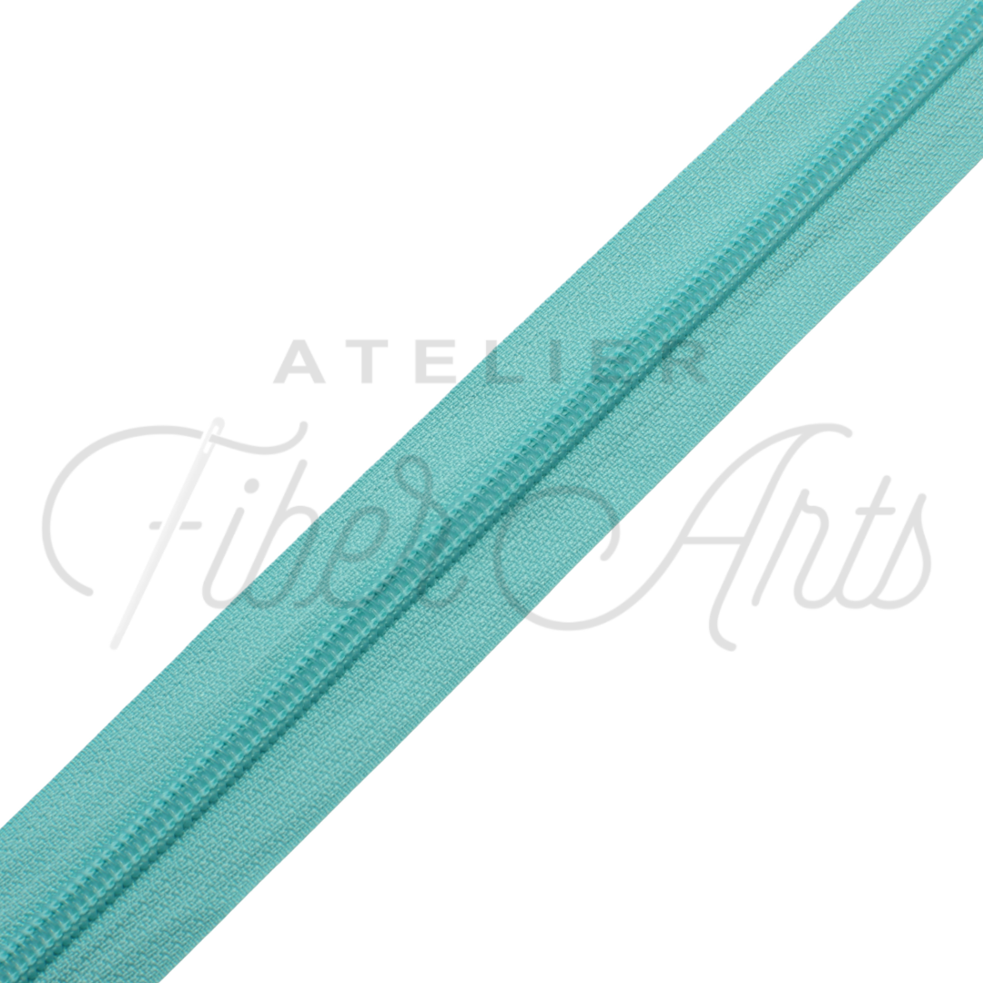#5 Zipper - Solid Turquoise at Atelier Fiber Arts