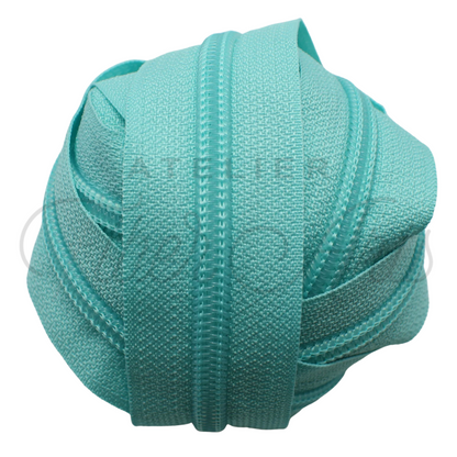 #5 Zipper - Solid Turquoise at Atelier Fiber Arts