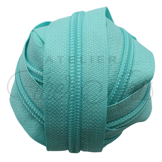 #5 Zipper - Solid Turquoise at Atelier Fiber Arts
