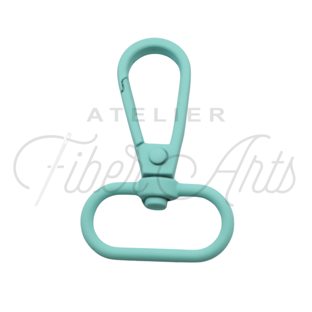 Swivel Hooks - Oval Bottom - 25mm (1in) - Turquoise - 2 pcs at Atelier Fiber Arts