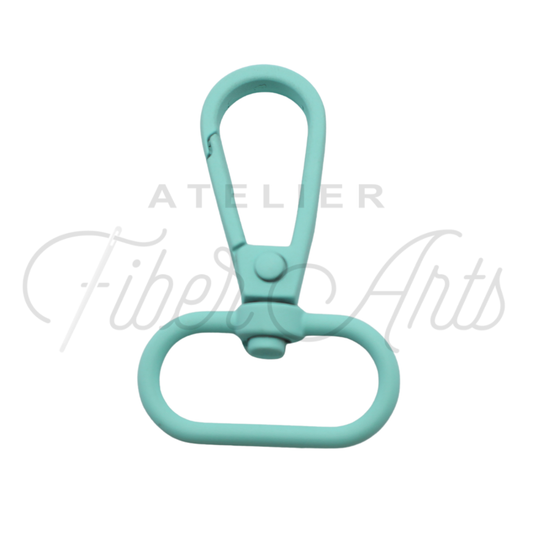 Swivel Hooks - Oval Bottom - 25mm (1in) - Turquoise - 2 pcs at Atelier Fiber Arts