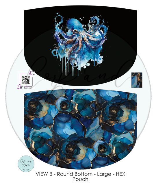 HEX Pouch View A Flat Bottom - Cut and Sew at Cork and Copper Designs