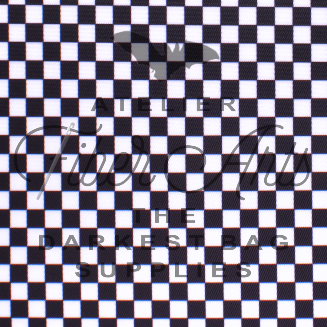 Waterproof Oxford - Black and White Checkerboard at Atelier Fiber Arts
