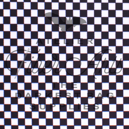 Waterproof Oxford - Black and White Checkerboard at Atelier Fiber Arts