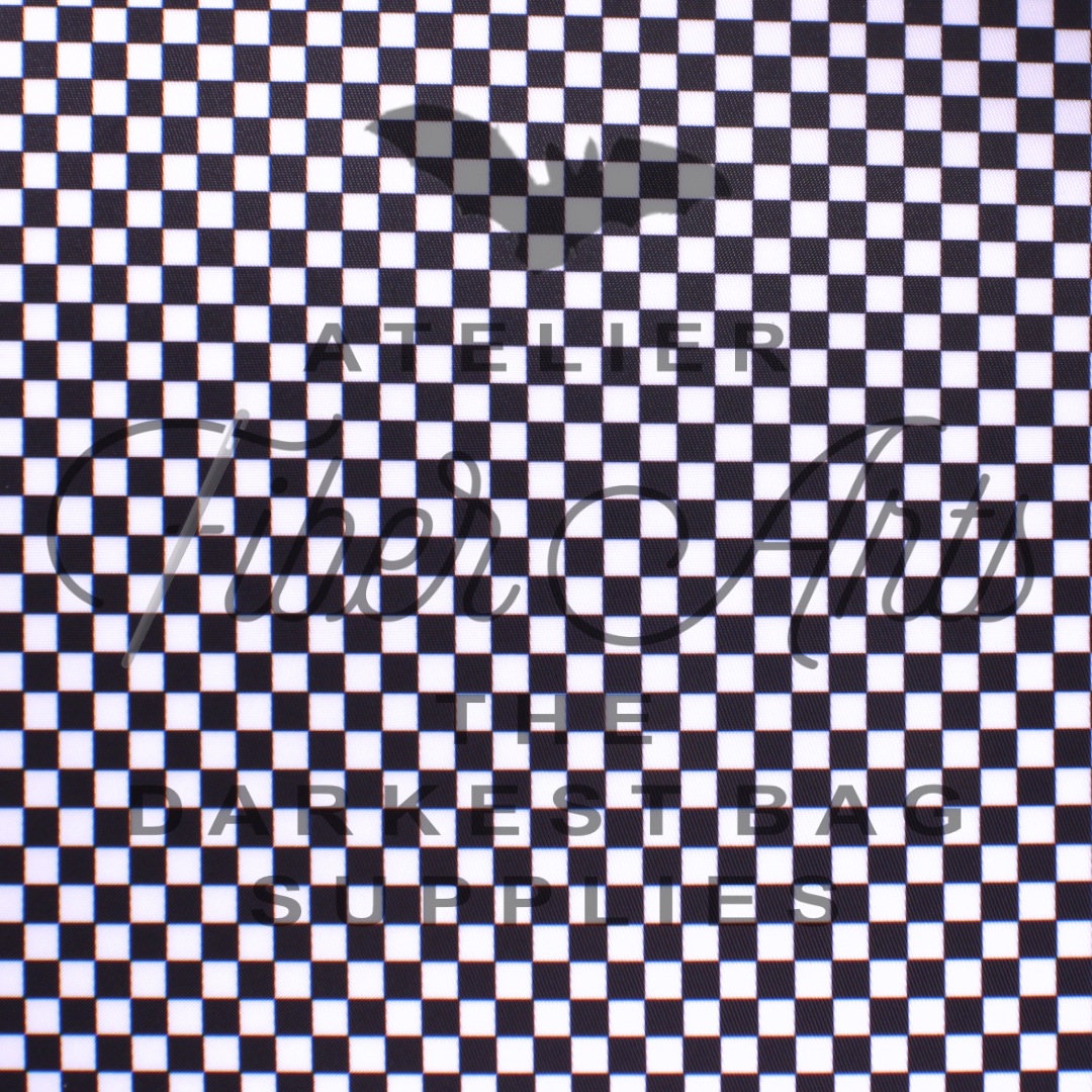 Waterproof Oxford - Black and White Checkerboard at Atelier Fiber Arts