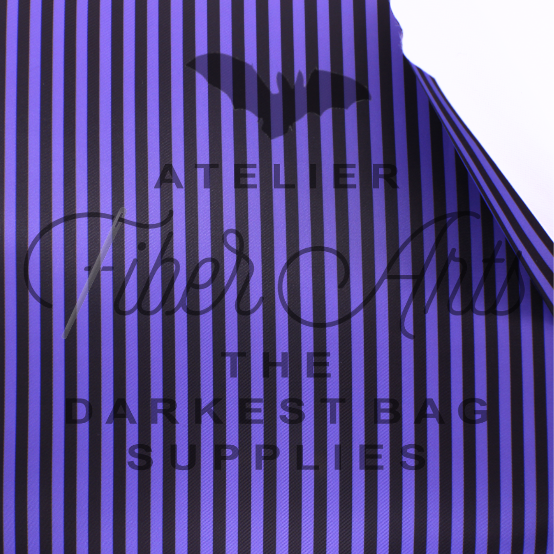 Waterproof Oxford - Purplest Purple Stripes at Atelier Fiber Arts