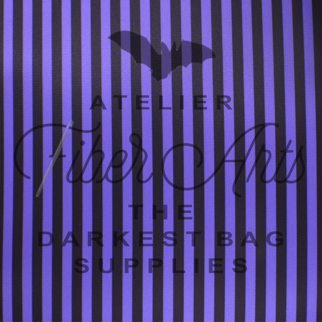 Waterproof Oxford - Purplest Purple Stripes at Atelier Fiber Arts