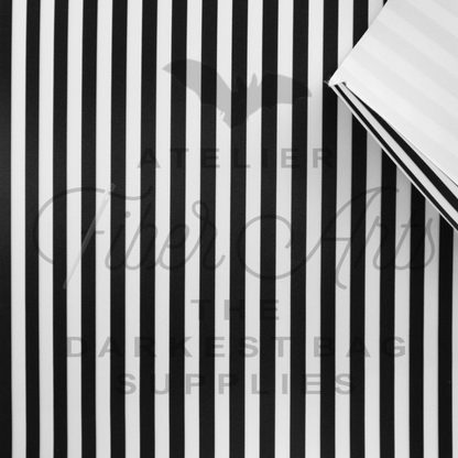 Waterproof Oxford - Black and White Stripes at Atelier Fiber Arts