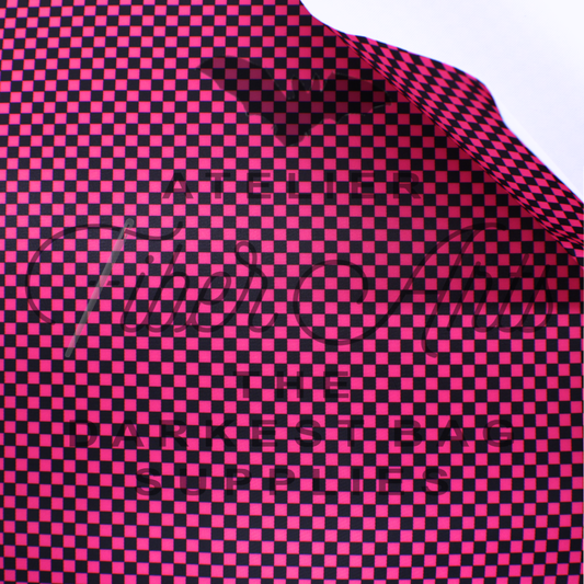 Waterproof Oxford - Hot Pink Checkerboard at Atelier Fiber Arts