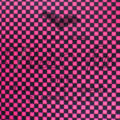 Waterproof Oxford - Hot Pink Checkerboard at Atelier Fiber Arts