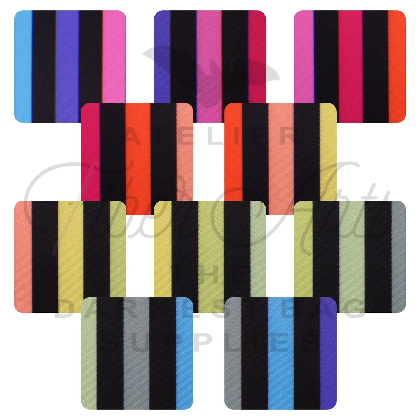 Waterproof Oxford - MultiColour Stripes at Atelier Fiber Arts
