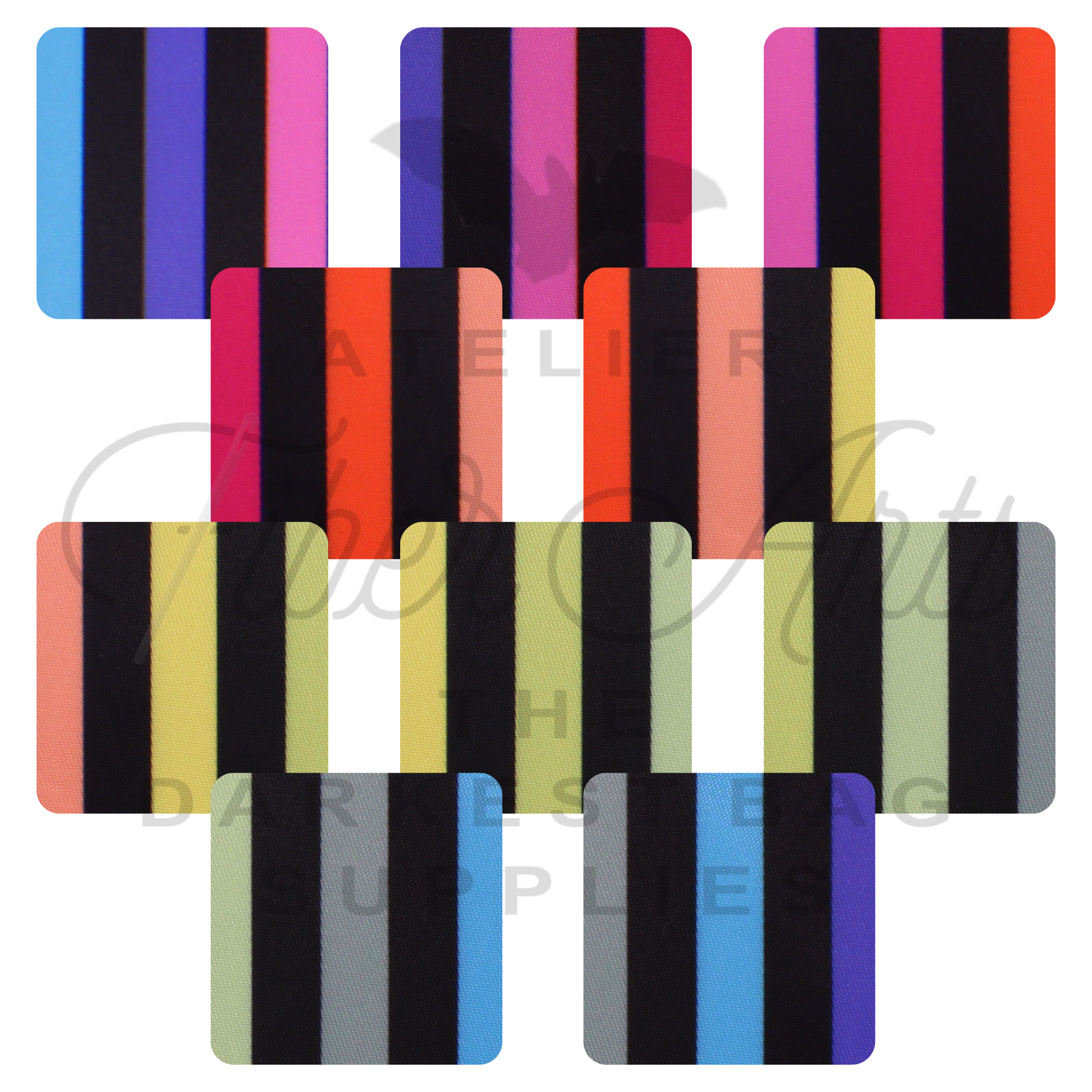 Waterproof Oxford - MultiColour Stripes at Atelier Fiber Arts