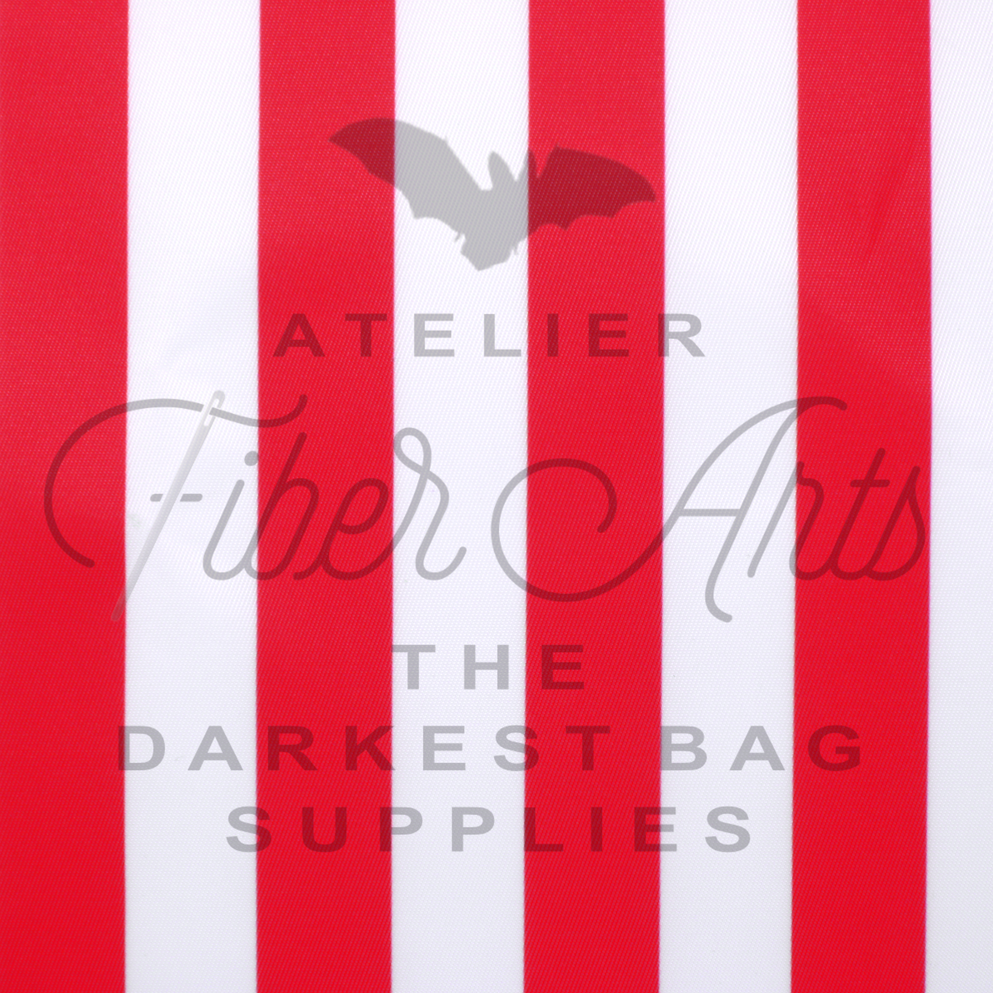 Waterproof Oxford - Red and White Stripes at Atelier Fiber Arts