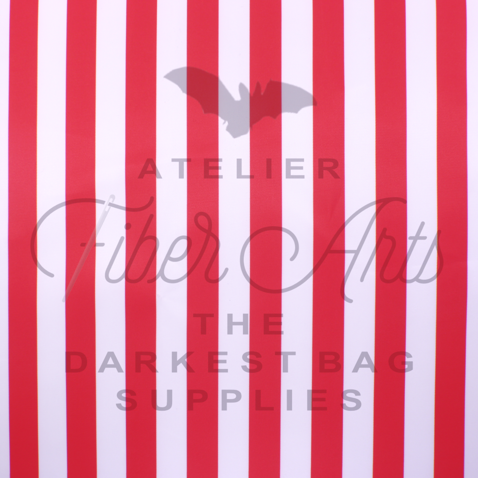 Waterproof Oxford - Red and White Stripes at Atelier Fiber Arts