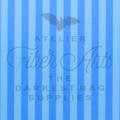 Waterproof Oxford - Light Blue and Azure Stripes at Atelier Fiber Arts